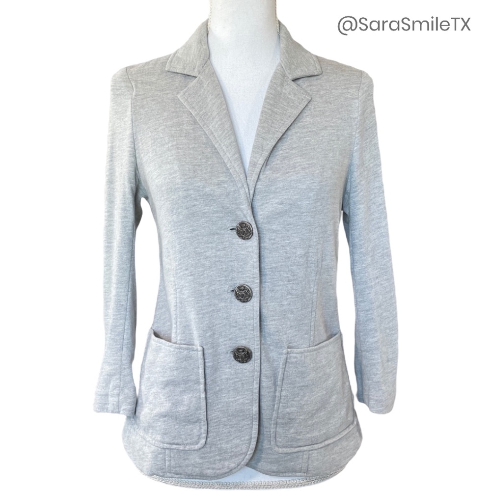 HAUTE HIPPIE Gray Casual Sweatshirt Blazer